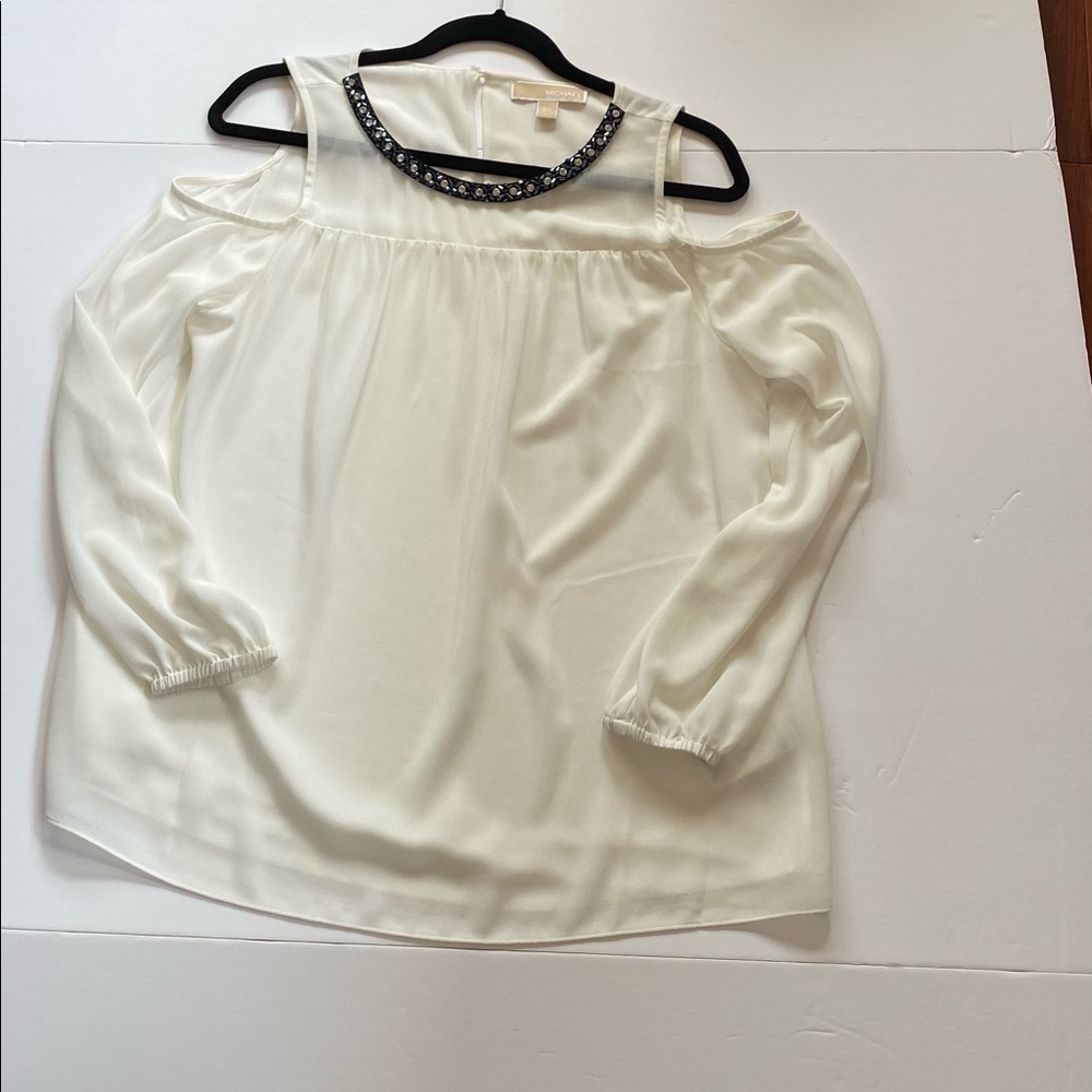 Michael Kors sequin, cold shoulder top